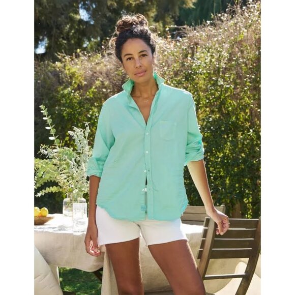 Frank & Eileen Tops - Frank & Eileen EILEEN Shirt Famous Denim Relaxed Button-Up Size XS Seafoam Green